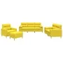 Juego de sofás con cojines 4 piezas tela amarillo claro by , Sofas - Ref: Foro24-3201565, Price: 620,51 €, Discount: %