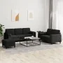Juego de sofás con cojines 3 piezas terciopelo negro by , Sofas - Ref: Foro24-3202049, Price: 556,87 €, Discount: %