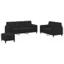Juego de sofás con cojines 3 piezas terciopelo negro by , Sofas - Ref: Foro24-3202049, Price: 556,87 €, Discount: %