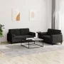 Juego de sofás con cojines 2 piezas terciopelo negro by , Sofas - Ref: Foro24-3201999, Price: 442,16 €, Discount: %