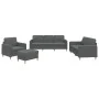 Juego de sofás con cojines 4 piezas tela gris oscuro by , Sofas - Ref: Foro24-3202063, Price: 672,28 €, Discount: %