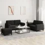 Juego de sofás con cojines 3 piezas terciopelo negro by , Sofas - Ref: Foro24-3202009, Price: 485,73 €, Discount: %