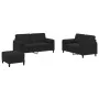 Juego de sofás con cojines 3 piezas terciopelo negro by , Sofas - Ref: Foro24-3202009, Price: 485,73 €, Discount: %