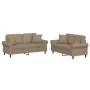 Juego de sofás con cojines 2 piezas cuero sintético capuchino by , Sofas - Ref: Foro24-3202164, Price: 481,89 €, Discount: %