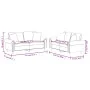Juego de sofás con cojines 2 piezas cuero sintético capuchino by , Sofas - Ref: Foro24-3202164, Price: 481,89 €, Discount: %