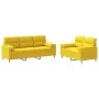 Juego de sofás con cojines 2 piezas tela amarillo claro by , Sofas - Ref: Foro24-3201621, Price: 457,42 €, Discount: %
