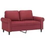Juego de sofás con cojines 3 piezas cuero sintético rojo tinto by , Sofas - Ref: Foro24-3202158, Price: 481,35 €, Discount: %