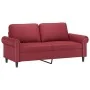 Juego de sofás con cojines 3 piezas cuero sintético rojo tinto by , Sofas - Ref: Foro24-3202158, Price: 481,35 €, Discount: %