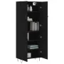 Aparador alto madera contrachapada negro 69,5x34x180 cm de , Aparadores - Ref: Foro24-3198058, Precio: 152,30 €, Descuento: %