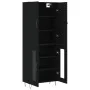 Aparador alto madera contrachapada negro 69,5x34x180 cm de , Aparadores - Ref: Foro24-3198066, Precio: 168,24 €, Descuento: %