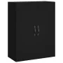 Aparador alto madera contrachapada negro 69,5x34x180 cm de , Aparadores - Ref: Foro24-3198098, Precio: 174,57 €, Descuento: %