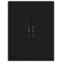 Aparador alto madera contrachapada negro 69,5x34x180 cm de , Aparadores - Ref: Foro24-3198098, Precio: 174,57 €, Descuento: %