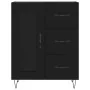 Aparador alto madera contrachapada negro 69,5x34x180 cm de , Aparadores - Ref: Foro24-3198098, Precio: 174,57 €, Descuento: %
