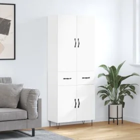 Aparador alto madera contrachapada blanco 69,5x34x180 cm von , Sideboards - Ref: Foro24-3198177, Preis: 181,81 €, Rabatt: %