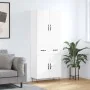 Aparador alto madera contrachapada blanco 69,5x34x180 cm by , Sideboards - Ref: Foro24-3198177, Price: 181,81 €, Discount: %