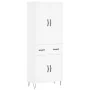 Aparador alto madera contrachapada blanco 69,5x34x180 cm by , Sideboards - Ref: Foro24-3198177, Price: 181,81 €, Discount: %