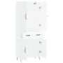 Aparador alto madera contrachapada blanco 69,5x34x180 cm by , Sideboards - Ref: Foro24-3198177, Price: 181,81 €, Discount: %