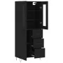 Aparador alto madera contrachapada negro 69,5x34x180 cm von , Sideboards - Ref: Foro24-3198498, Preis: 209,64 €, Rabatt: %