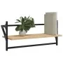 Estantes de pared con barras 2 uds roble Sonoma 65x25x30 cm by , Shelves and shelves - Ref: Foro24-836244, Price: 30,46 €, Di...