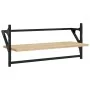 Estantes de pared con barras 2 uds roble Sonoma 65x25x30 cm by , Shelves and shelves - Ref: Foro24-836244, Price: 30,46 €, Di...