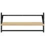 Estantes de pared con barras 2 uds roble Sonoma 65x25x30 cm by , Shelves and shelves - Ref: Foro24-836244, Price: 30,46 €, Di...