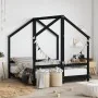 Estructura de cama de niños madera de pino negro 2x(70x140) cm by , Cribs and beds for children - Ref: Foro24-3200594, Price:...