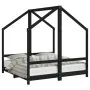 Estructura de cama de niños madera de pino negro 2x(70x140) cm by , Cribs and beds for children - Ref: Foro24-3200594, Price:...