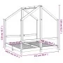 Estructura de cama de niños madera de pino negro 2x(70x140) cm by , Cribs and beds for children - Ref: Foro24-3200594, Price:...