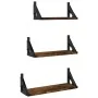 Estantes de pared 3 pzas madera de ingeniería roble ahumado von , Regale und Regale - Ref: Foro24-836320, Preis: 26,38 €, Rab...