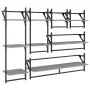 Estantes pared con barras 6 pzas madera ingeniería gris Sonoma by , Shelves and shelves - Ref: Foro24-836271, Price: 68,37 €,...