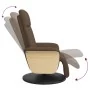 Sillón reclinable con reposapiés tela marrón von , Sessel - Ref: Foro24-356524, Preis: 240,44 €, Rabatt: %