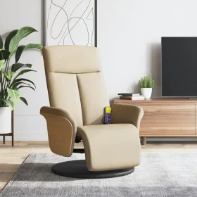Sillón reclinable de masaje con reposapiés tela color crema von , Sessel - Ref: Foro24-356539, Preis: 259,81 €, Rabatt: %