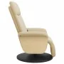 Sillón reclinable de masaje con reposapiés tela color crema by , Armchairs - Ref: Foro24-356539, Price: 259,81 €, Discount: %