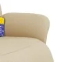 Sillón reclinable de masaje con reposapiés tela color crema by , Armchairs - Ref: Foro24-356539, Price: 259,81 €, Discount: %