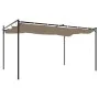Pérgola con cubierta retráctil gris taupe 395x292x230 cm by , Tents and gazebos - Ref: Foro24-360118, Price: 277,53 €, Discou...
