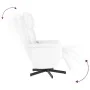 Sillón reclinable masaje con reposapiés cuero sintético blanco by , Armchairs - Ref: Foro24-356598, Price: 236,29 €, Discount: %
