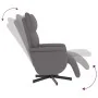 Sillón reclinable con reposapiés cuero sintético gris by , Armchairs - Ref: Foro24-356587, Price: 216,86 €, Discount: %