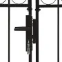 Cancela de valla doble puerta con arco acero negro 300x200 cm by , garden gates - Ref: Foro24-146341, Price: 503,54 €, Discou...