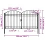 Cancela de valla doble puerta con arco acero negro 300x200 cm by , garden gates - Ref: Foro24-146341, Price: 503,54 €, Discou...
