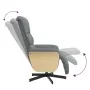 Sillón reclinable con reposapiés tela gris claro von , Sessel - Ref: Foro24-356601, Preis: 235,87 €, Rabatt: %
