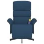 Sillón reclinable de masaje con reposapiés tela azul de , Sillones - Ref: Foro24-356620, Precio: 255,20 €, Descuento: %