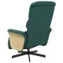 Sillón reclinable de masaje con reposapiés tela verde oscuro by , Armchairs - Ref: Foro24-356617, Price: 255,20 €, Discount: %