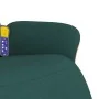 Sillón reclinable de masaje con reposapiés tela verde oscuro by , Armchairs - Ref: Foro24-356617, Price: 255,20 €, Discount: %