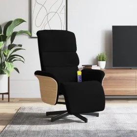 Sillón reclinable de masaje con reposapiés tela negra de , Sillones - Ref: Foro24-356615, Precio: 287,36 €, Descuento: %