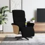 Sillón reclinable de masaje con reposapiés tela negra by , Armchairs - Ref: Foro24-356615, Price: 287,36 €, Discount: %