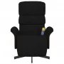 Sillón reclinable de masaje con reposapiés tela negra by , Armchairs - Ref: Foro24-356615, Price: 287,36 €, Discount: %