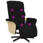 Sillón reclinable de masaje con reposapiés tela negra by , Armchairs - Ref: Foro24-356615, Price: 287,36 €, Discount: %