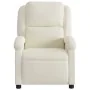 Sillón reclinable terciopelo blanco crema by , Armchairs - Ref: Foro24-371806, Price: 232,24 €, Discount: %
