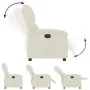 Sillón reclinable terciopelo blanco crema by , Armchairs - Ref: Foro24-371806, Price: 232,24 €, Discount: %