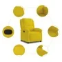 Sillón reclinable terciopelo amarillo by , Armchairs - Ref: Foro24-371804, Price: 190,36 €, Discount: %